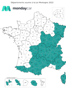 Carte départements Loi Montagne